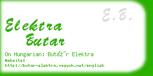 elektra butar business card